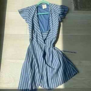 Blue Striped Wrap Dress. In brand new condition.
